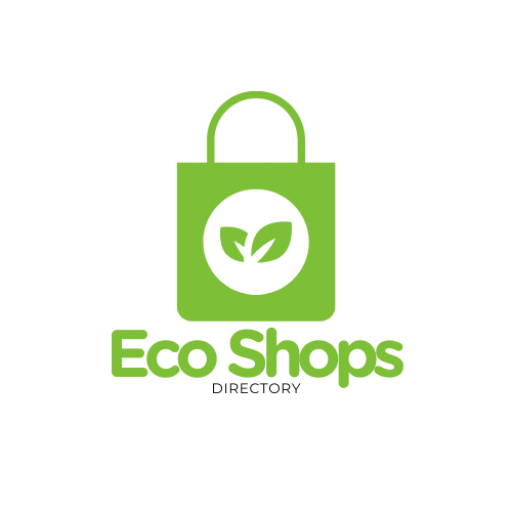 Eco Shops Directory logo with green shopping bag and leaf icon